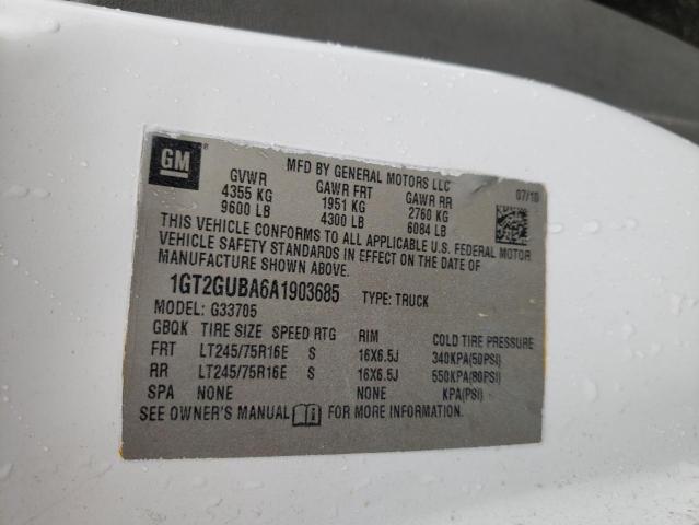 2010 GMC Savana G3500 VIN: 1GT2GUBA6A1903685 Lot: 50610624