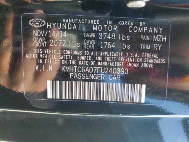 2015 Hyundai Veloster VIN: KMHTC6AD7FU240393 Lot: 52490894