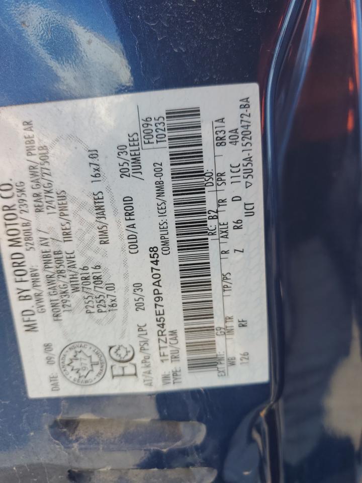 1FTZR45E79PA07458 2009 Ford Ranger Super Cab