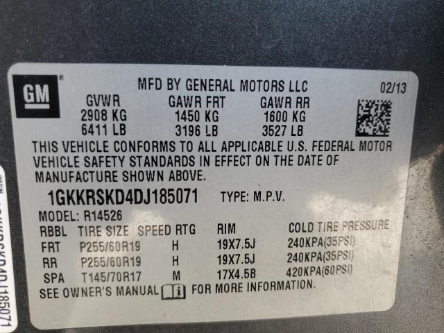 2013 GMC Acadia Slt-2 VIN: 1GKKRSKD4DJ185071 Lot: 51063684