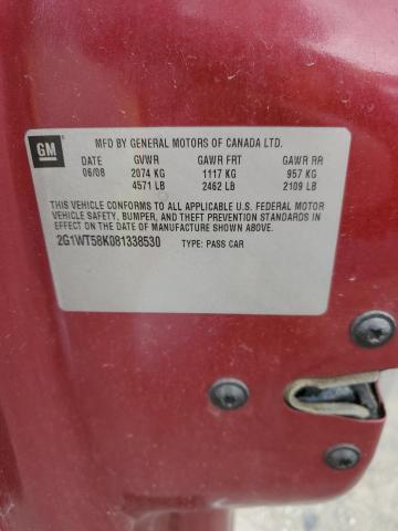 2008 Chevrolet Impala Lt VIN: 2G1WT58K081338530 Lot: 49414534