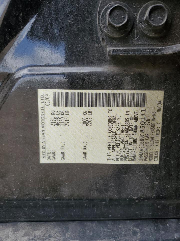 1N4AA51E89C850131 2009 Nissan Maxima S