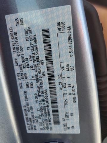 2022 Ford Escape Sel VIN: 1FMCU0H61NUB93684 Lot: 52091694