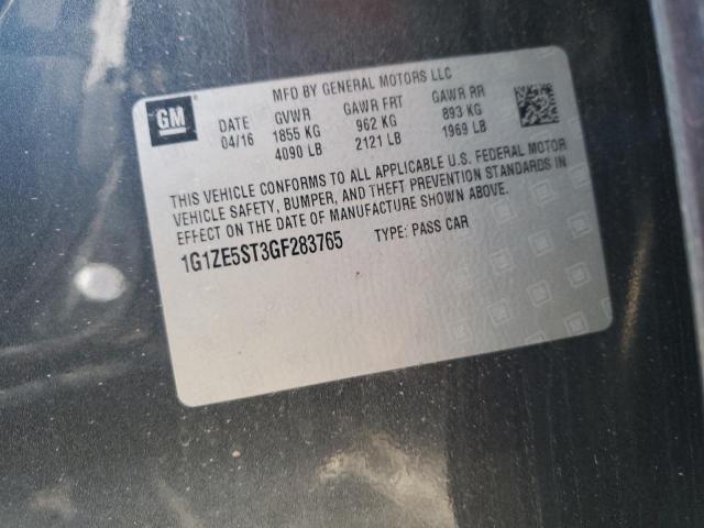 2016 Chevrolet Malibu Lt VIN: 1G1ZE5ST3GF283765 Lot: 50277724