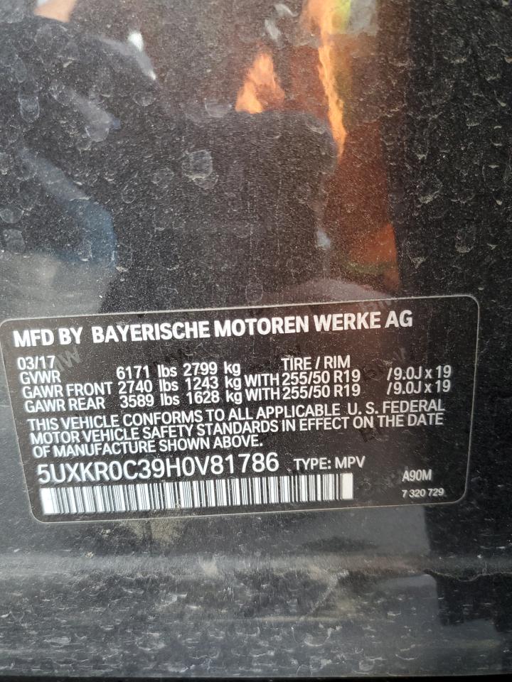 5UXKR0C39H0V81786 2017 BMW X5 xDrive35I