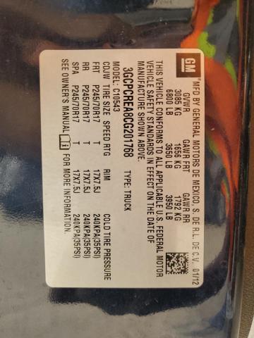 2012 Chevrolet Silverado C1500 Ls VIN: 3GCPCREA8CG201768 Lot: 51061144