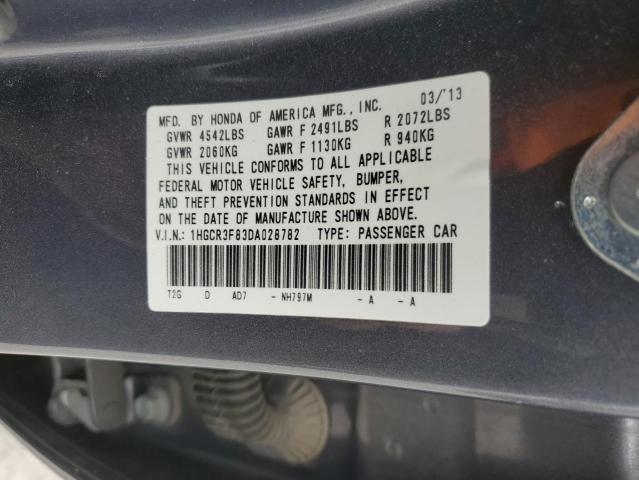 2013 Honda Accord Exl VIN: 1HGCR3F83DA028782 Lot: 49921214