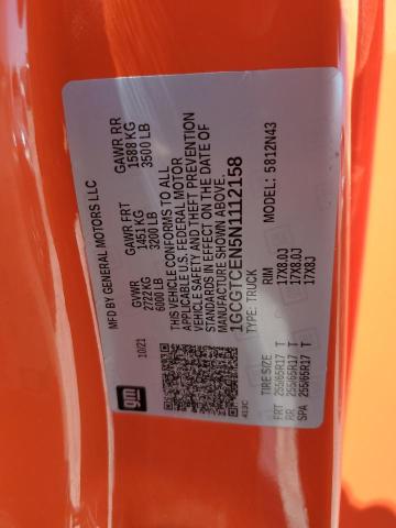 2022 CHEVROLET COLORADO L - 1GCGTCEN5N1112158