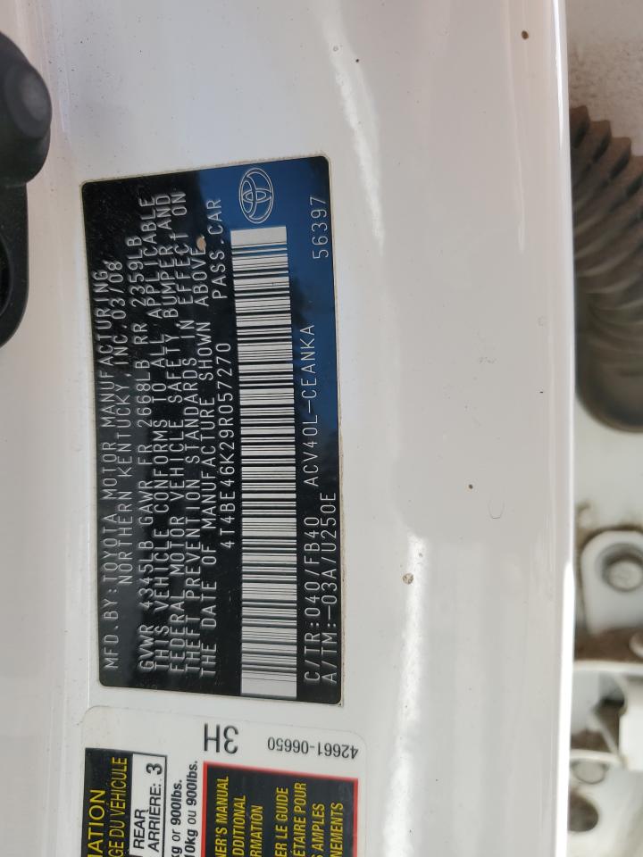 4T4BE46K29R057270 2009 Toyota Camry Base