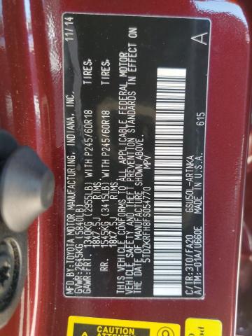 2015 Toyota Highlander Le VIN: 5TDZKRFH8FS054770 Lot: 51242734