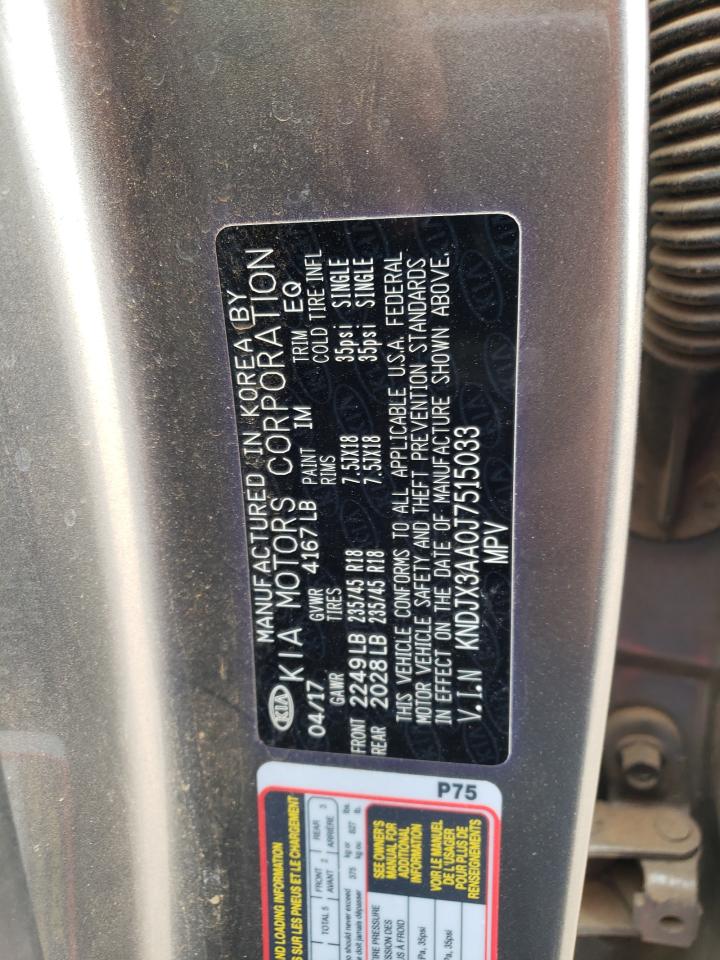 KNDJX3AA0J7515033 2018 Kia Soul !