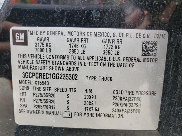 2016 Chevrolet Silverado C1500 Lt VIN: 3GCPCREC1GG235302 Lot: 51548744