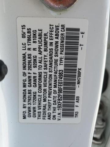 2015 HONDA CIVIC EXL - 19XFB2F98FE074983