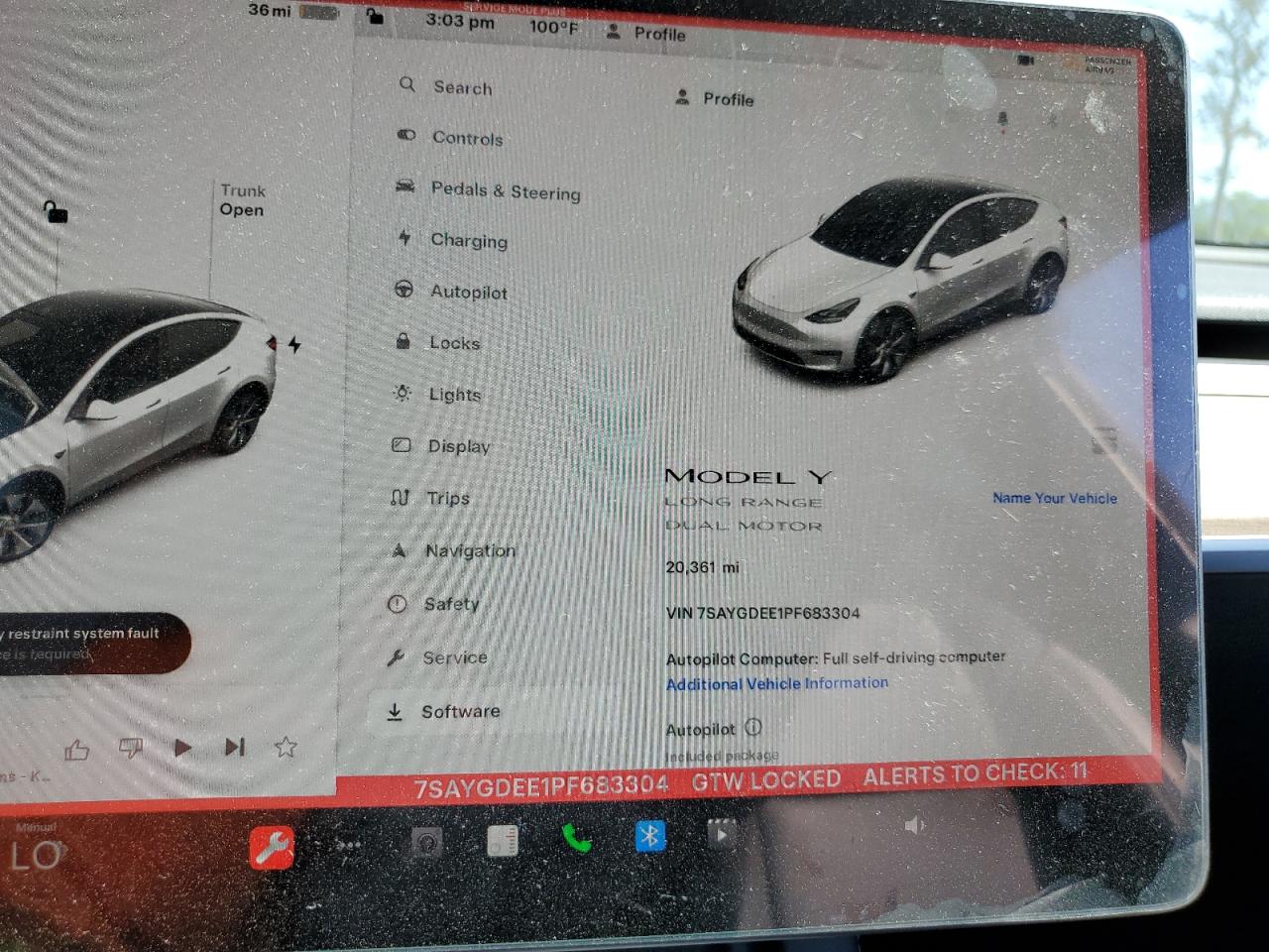 7SAYGDEE1PF683304 2023 Tesla Model Y