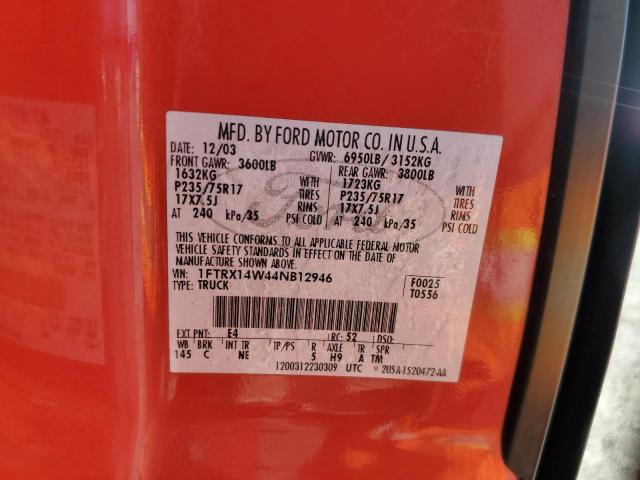 1FTRX14W44NB12946 2004 Ford F150