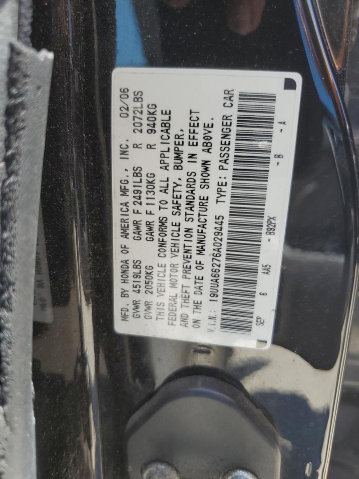 19UUA66276A029445 2006 Acura 3.2Tl