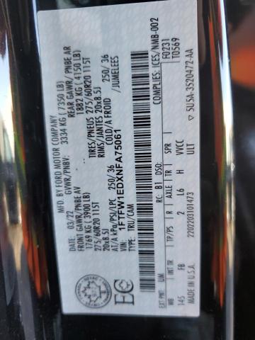 2022 Ford F150 Supercrew VIN: 1FTFW1EDXNFA75061 Lot: 47084164