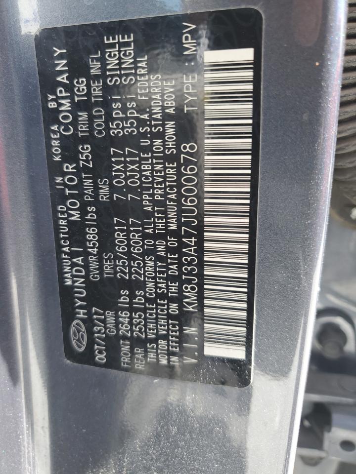 KM8J33A47JU600678 2018 Hyundai Tucson Sel