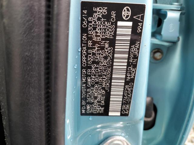 2014 Toyota Prius C VIN: JTDKDTB36E1075633 Lot: 48866214