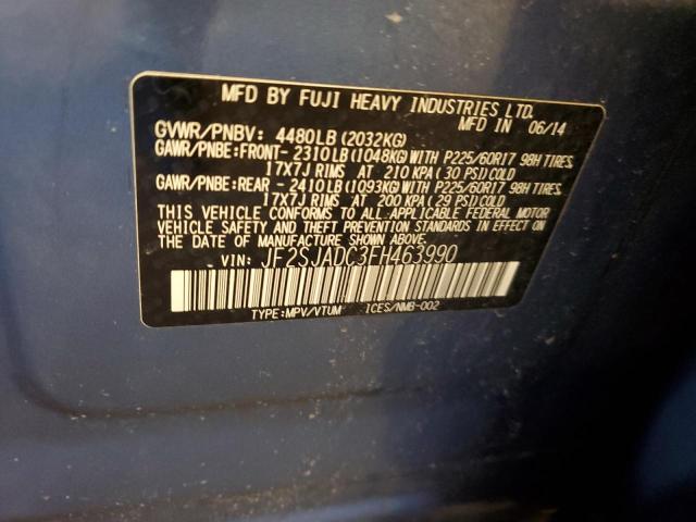 2015 SUBARU FORESTER 2 - JF2SJADC3FH463990