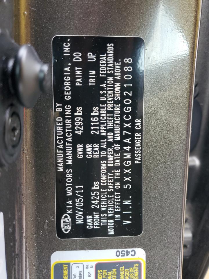 5XXGM4A7XCG021088 2012 Kia Optima Lx