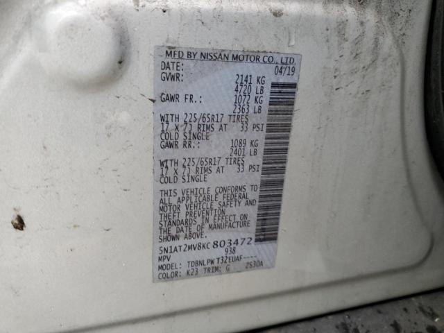 2019 NISSAN ROGUE S - 5N1AT2MV8KC803472