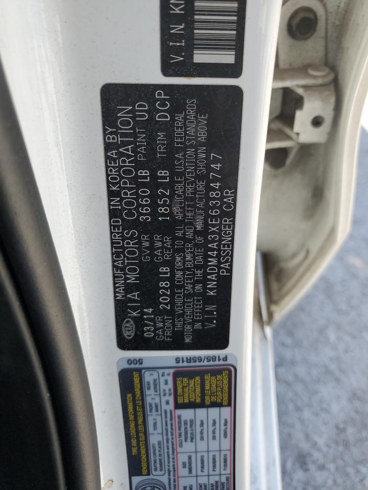 KNADM4A3XE6384747 2014 Kia Rio Lx