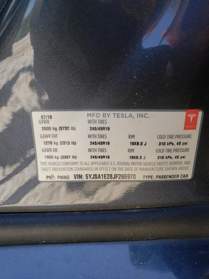 5YJSA1E28JF265970 2018 Tesla Model S