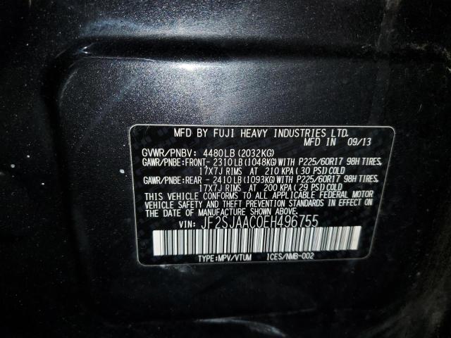 2014 Subaru Forester 2.5I VIN: JF2SJAAC0EH496755 Lot: 51361714