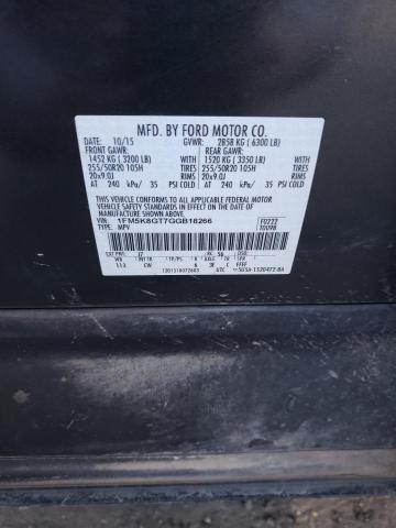 2016 Ford Explorer Sport VIN: 1FM5K8GT7GGB18266 Lot: 51608664