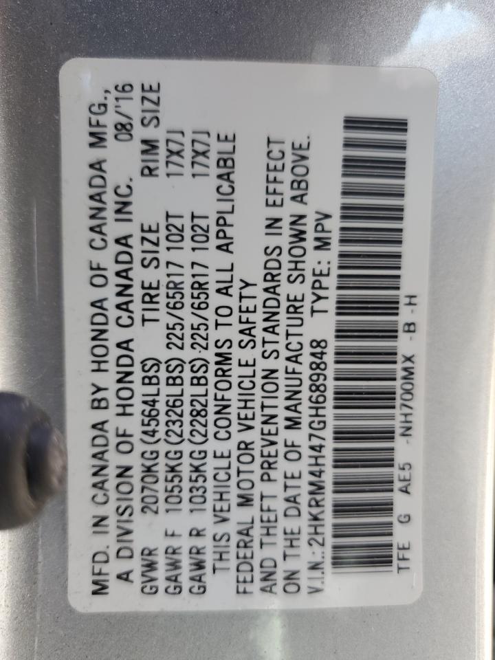 2HKRM4H47GH689848 2016 Honda Cr-V Se