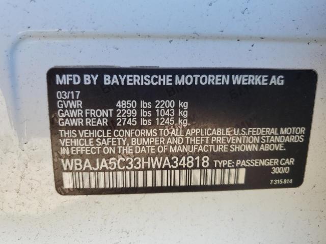 Lot #2456891652 2017 BMW 530 I salvage car