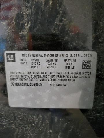 2018 Chevrolet Cruze Lt VIN: 3G1BE6SM8JS520608 Lot: 50910304