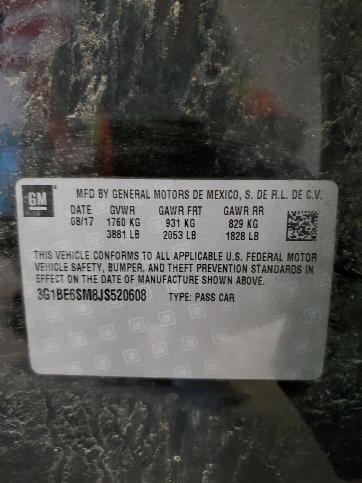 3G1BE6SM8JS520608 2018 Chevrolet Cruze Lt