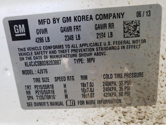 2013 Buick Encore VIN: KL4CJCSB0DB203887 Lot: 52934344