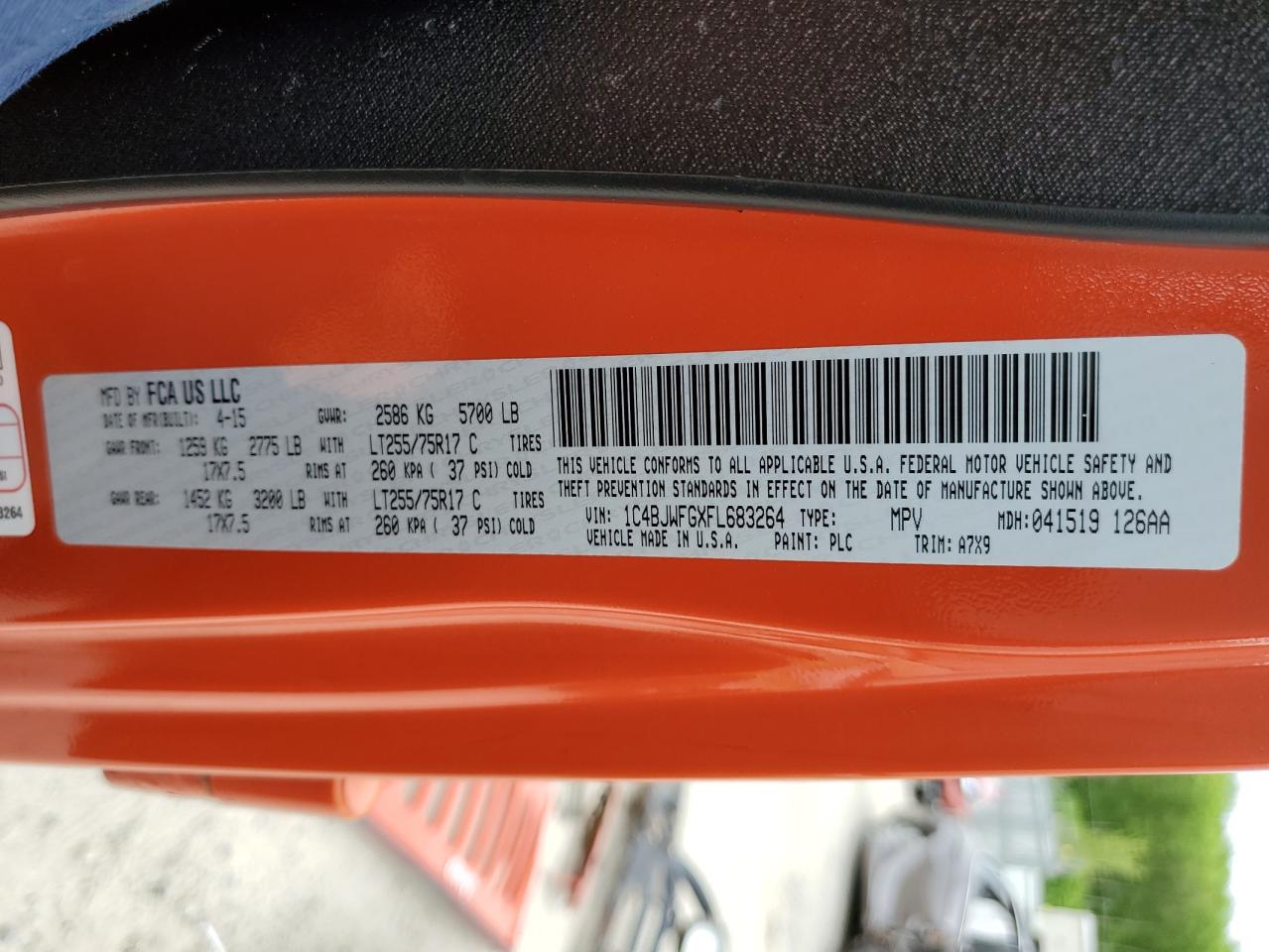 1C4BJWFGXFL683264 2015 Jeep Wrangler Unlimited Rubicon