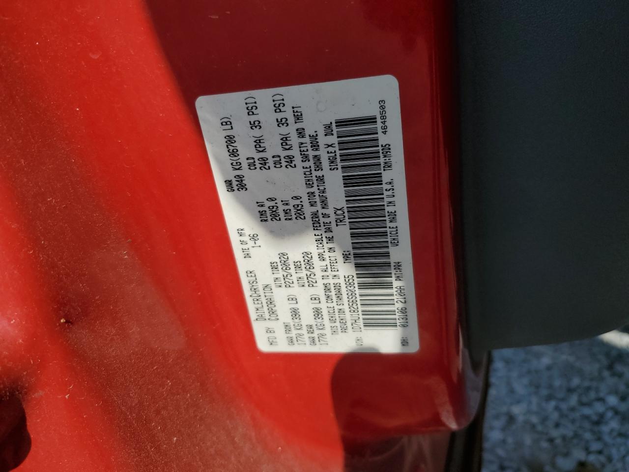 1D7HU18256S603855 2006 Dodge Ram 1500 St