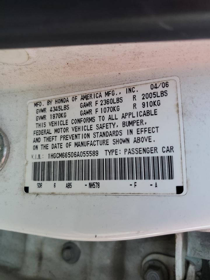 1HGCM66506A055589 2006 Honda Accord Ex