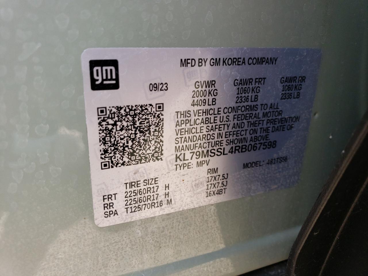 KL79MSSL4RB067598 2024 Chevrolet Trailblazer Activ