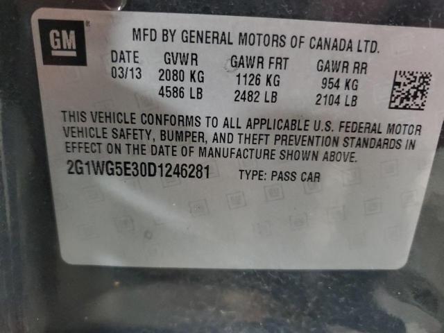 2013 Chevrolet Impala Lt VIN: 2G1WG5E30D1246281 Lot: 50254614