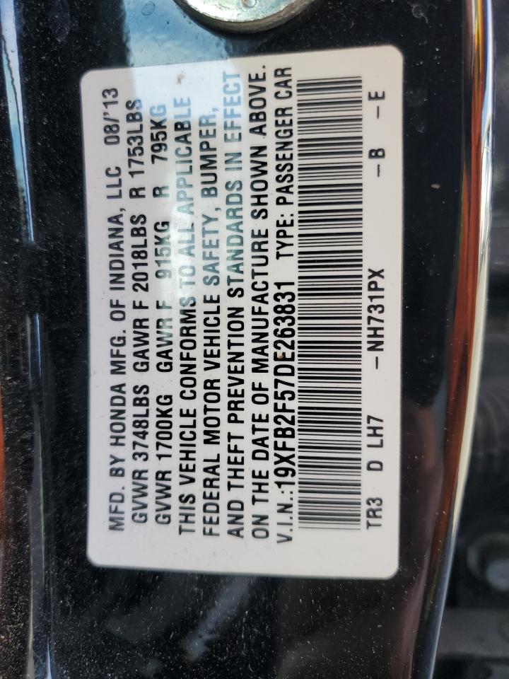 19XFB2F57DE263831 2013 Honda Civic Lx