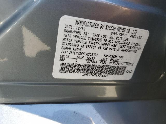 2020 Infiniti Q50 Pure VIN: JN1EV7AP5LM206331 Lot: 51931884