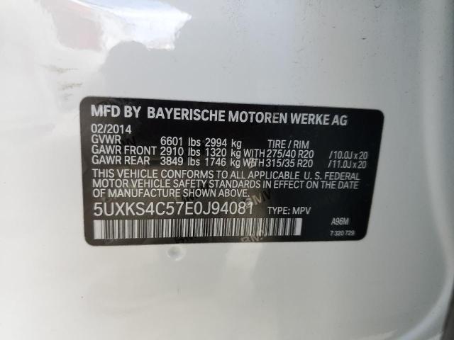 VIN 5UXKS4C57E0J94081 2014 BMW X5, Xdrive35D no.14