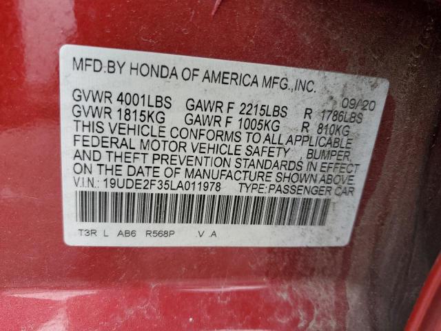 2020 ACURA ILX - 19UDE2F35LA011978