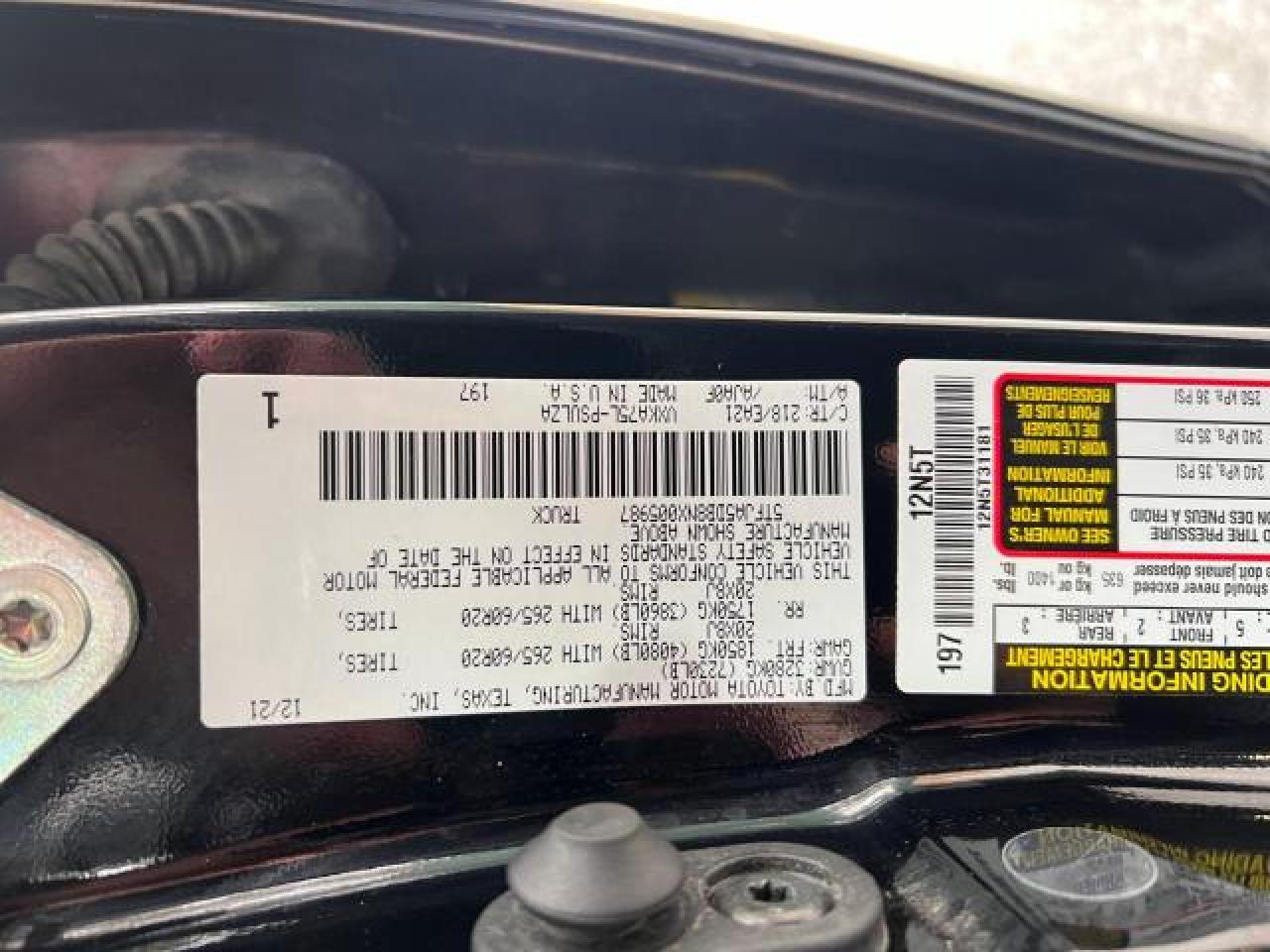 Lot #2477842034 2022 TOYOTA TUNDRA CRE