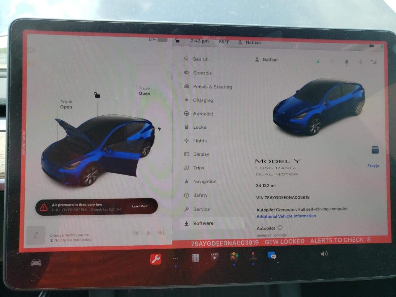 7SAYGDEE0NA003919 2022 Tesla Model Y