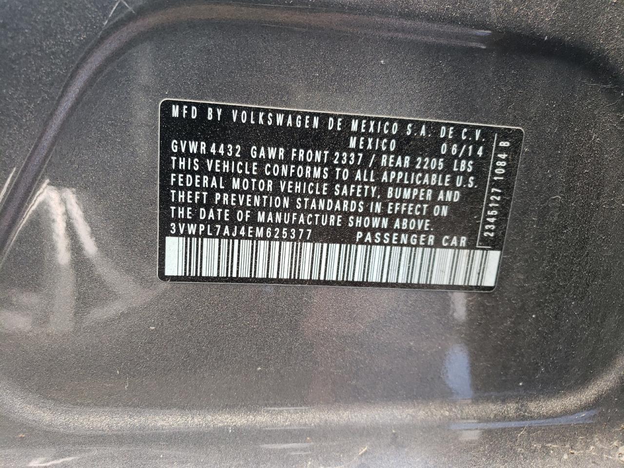 3VWPL7AJ4EM625377 2014 Volkswagen Jetta Tdi