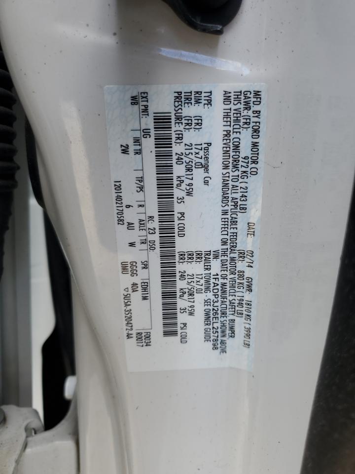 1FADP3J26EL257898 2014 Ford Focus Titanium