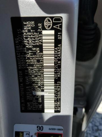 2016 Toyota Corolla L VIN: 2T1BURHE8GC583628 Lot: 52061304