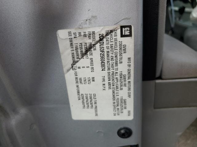 2005 Chevrolet Equinox Lt VIN: 2CNDL63F256043874 Lot: 49177234